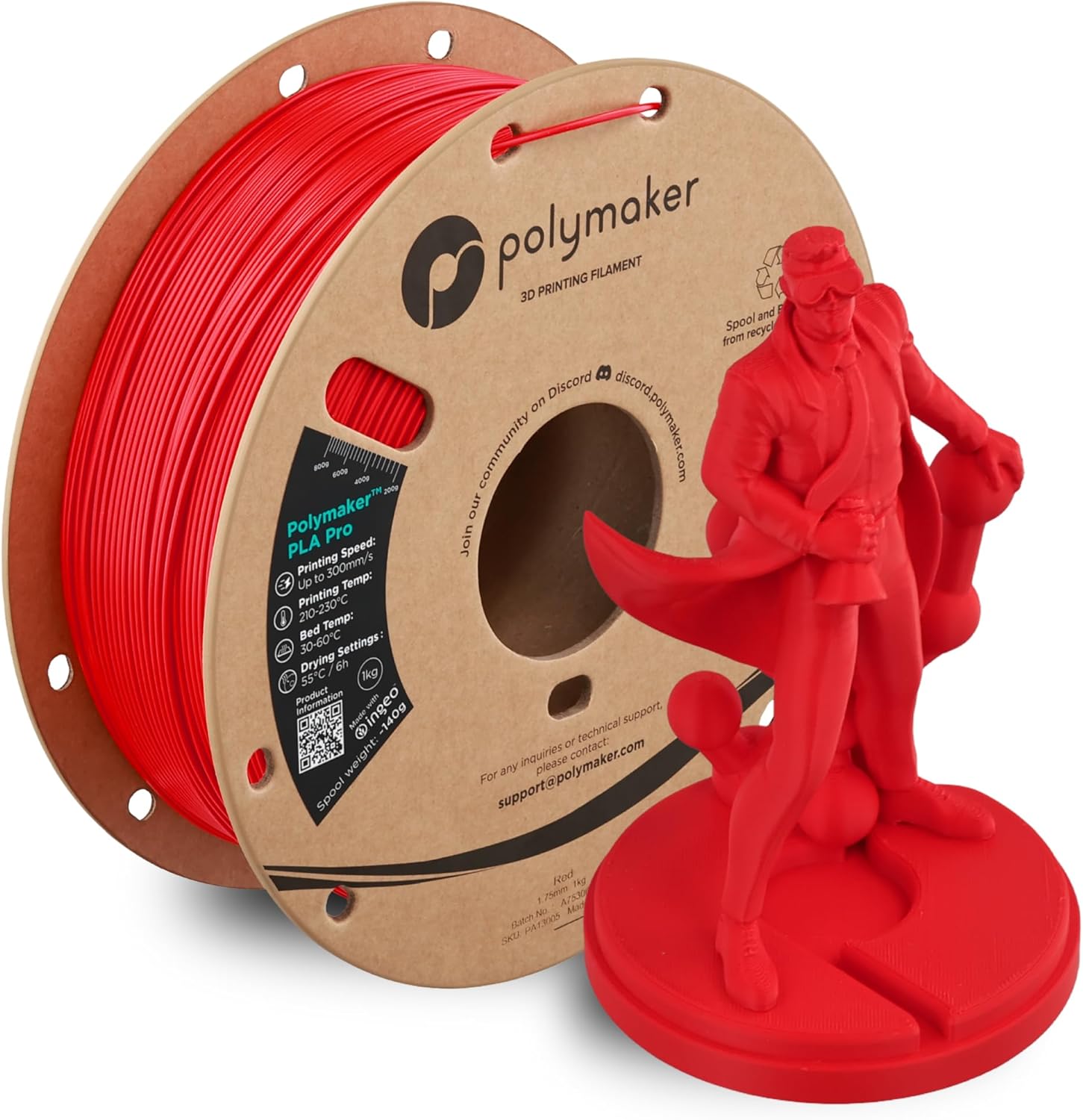 Polymaker PolyTerra Matte PLA Red