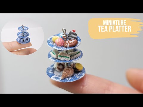 How to make a 1/12 scale afternoon tea platter out of paper and foil.