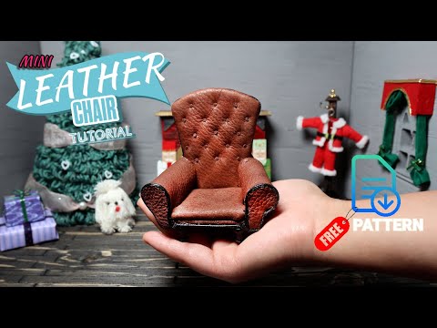 How to make a miniature leather estate chair.