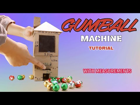 How to make a cardboard gumball machine.