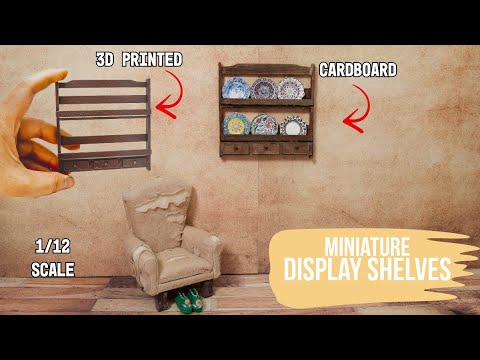 How to make a 1/12 scale miniature plate display shelf.
