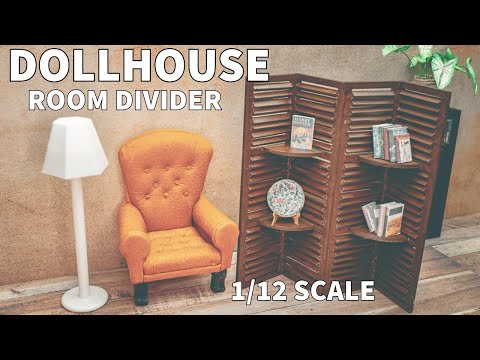 How to make a 1/12 scale room divider for your dollhouse.