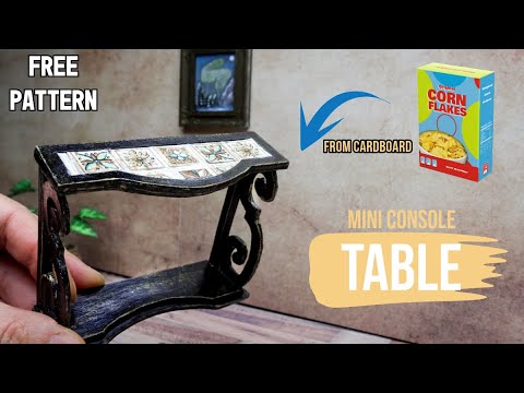 How to make a miniature console table in 1/12 scale.